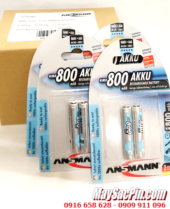 COMBO 01HỘP=12vỉ (Loại vỉ 2viên) Pin sạc AAA 1.2v Ansman AAA800mAh _Giá chỉ 936.000đ/Hộp 24viên